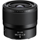Nikon NIKKOR Z 50mm f/2.8 MC Lens with UV Filter Kit