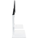 AVF Group Lesina Flat Pedestal TV Stand (Satin White with White Glass)