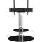 AVF Group Lugano Oval Pedestal TV Stand (Silver with Black Glass)