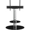 AVF Group Lugano Oval Pedestal TV Stand (Silver with Black Glass)