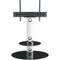 AVF Group Lugano Oval Pedestal TV Stand (Satin White with Black Glass)