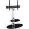 AVF Group Lugano Oval Pedestal TV Stand (Satin White with Black Glass)