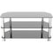 AVF Group 39" Classic Corner Glass TV Stand (Chrome with Black Glass)