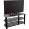 AVF Group 39" Classic Corner Glass TV Stand (Black with Black Glass)