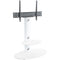 AVF Group Lugano Oval Pedestal TV Stand (Satin White with White Glass)