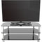 AVF Group 45" Classic Corner Glass TV Stand (Chrome with Black Glass)