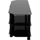 AVF Group 45" Classic Corner Glass TV Stand with Cable Management (Black with Black Glass)