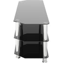 AVF Group 49" Classic Corner Glass TV Stand (Chrome with Black Glass)