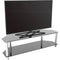 AVF Group Classic Corner Glass TV Stand (Chrome Effect with Black Glass)