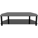 AVF Group Classic Corner Glass TV Stand (Black with Black Glass)