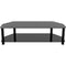 AVF Group Classic Corner Glass TV Stand (Black with Black Glass)