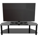 AVF Group Classic Corner Glass TV Stand (Black with Black Glass)