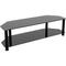 AVF Group Classic Corner Glass TV Stand (Black with Black Glass)