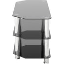 AVF Group 32" Classic Corner Glass TV Stand (Chrome with Black Glass)