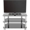 AVF Group 32" Classic Corner Glass TV Stand (Chrome with Black Glass)