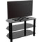 AVF Group 32" Classic Corner Glass TV Stand (Black with Black Glass)