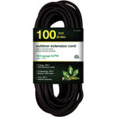 GoGreen Power 10A 125V Outdoor Extension Cord (100', Black)