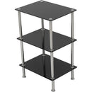 AVF Group S33-A 3-Tier Square Glass Shelving Unit