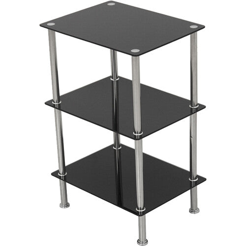 AVF Group S33-A 3-Tier Square Glass Shelving Unit