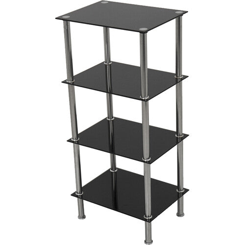 AVF Group S44-A 4-Tier Square Glass Shelving Unit