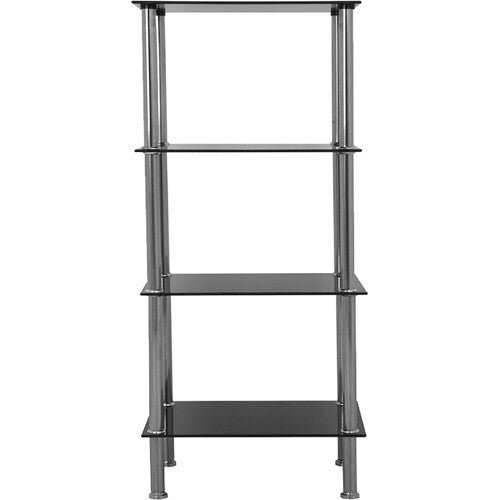 AVF Group S44-A 4-Tier Square Glass Shelving Unit