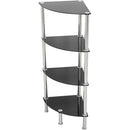 AVF Group Small Four-Tier Corner Shelving Unit