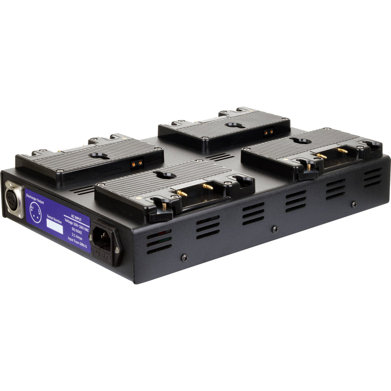 BlockBattery LOGOS Quad Charger for LOGOS 150i Gold Mount Batteries