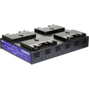 BlockBattery LOGOS Quad Charger for LOGOS 150i Gold Mount Batteries
