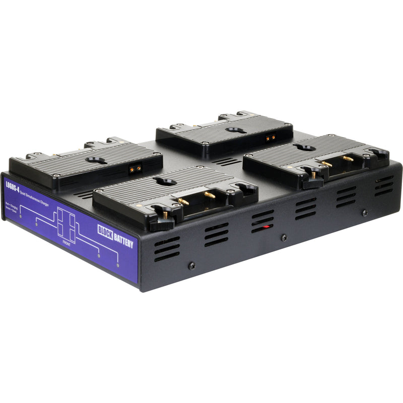 BlockBattery LOGOS Quad Charger for LOGOS 150i Gold Mount Batteries