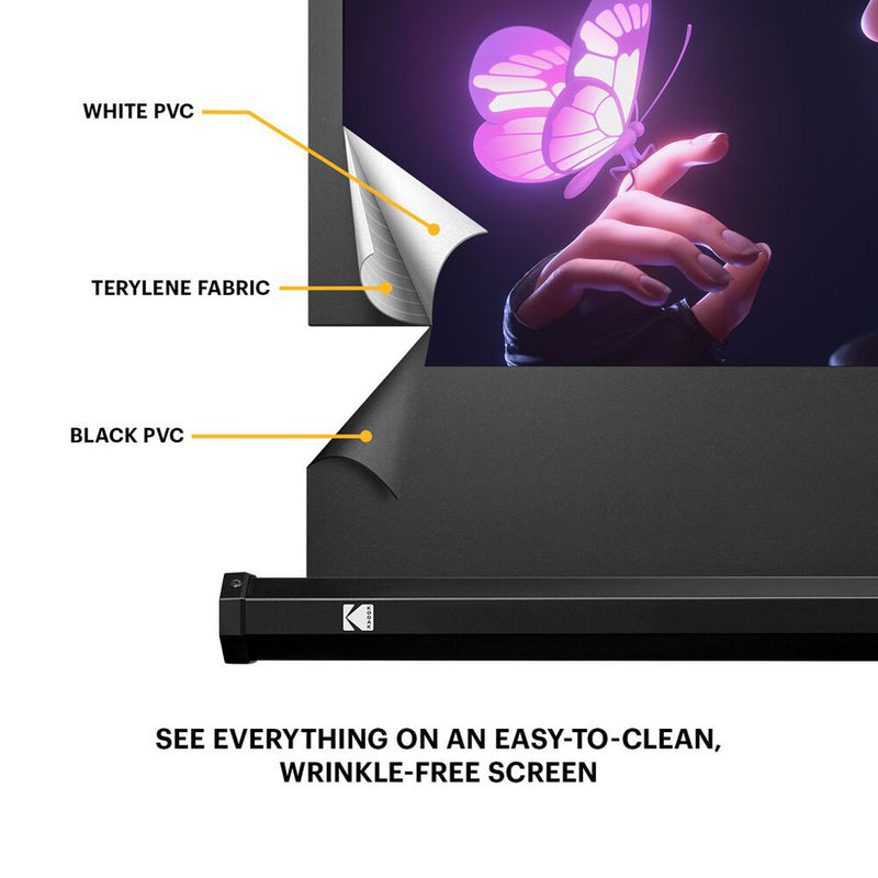 Kodak 100" 16:9 Tripod Projector Screen (Matte White)