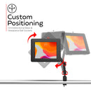 CTA Digital Custom Flex Desk Clamp Mount with Security Enclosure for 10.2" iPads and Select Other Tablets