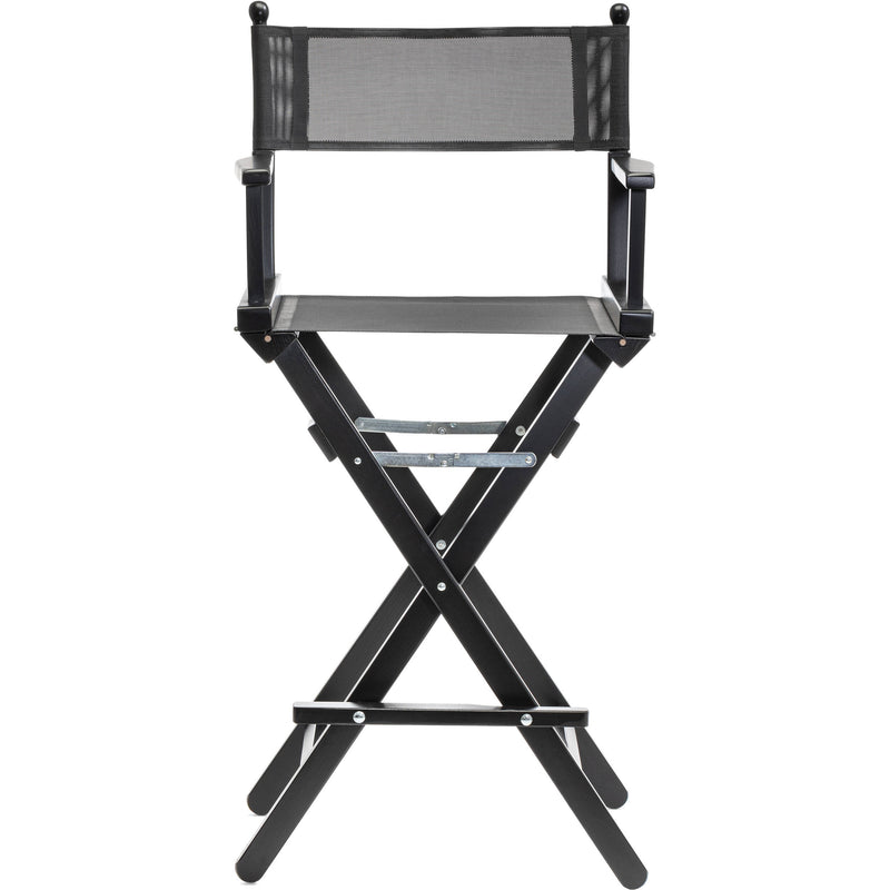 ConeCarts Tall Director's Chair (30.7", Black Frame, Plastic Coated)