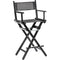 ConeCarts Tall Director's Chair (30.7", Black Frame, Plastic Coated)