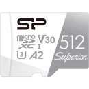 Silicon Power 512GB Superior UHS-I microSDXC Memory Card with SD Adapter and Card Reader