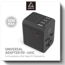 Adonit PD-4A1C 30W Universal World Travel Adapter (Black)