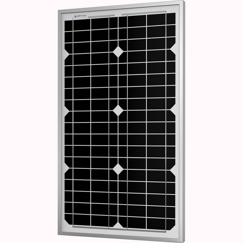 ACOPower 30-Watt Monocrystalline Solar Panel, 12V