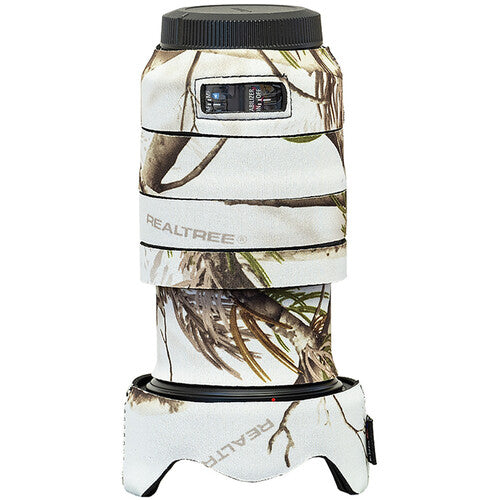 LensCoat Lens Cover for Canon RF 24-105 f/4L IS Lens (RealTree AP Snow Camo)