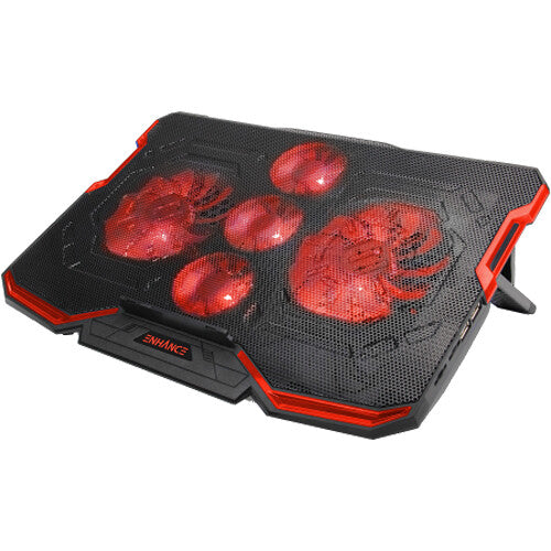 Enhance Cryogen 2 Gaming Laptop Cooling Stand (Black with Red LEDs)