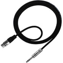Pro Co Sound Excellines Stereo 1/4" Phone Male to XLR Female Cable - 3'