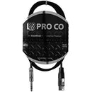 Pro Co Sound Excellines Stereo 1/4" Phone Male to XLR Female Cable - 3'