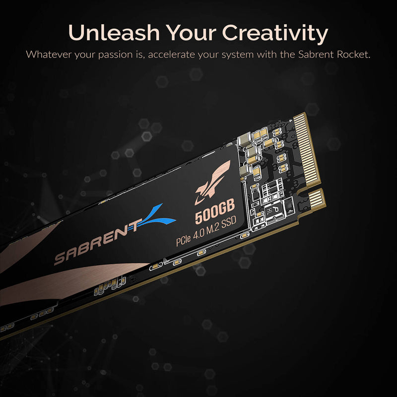 Sabrent 500GB Rocket NVMe PCIe 4.0 M.2 2280 Internal SSD with Heatsink