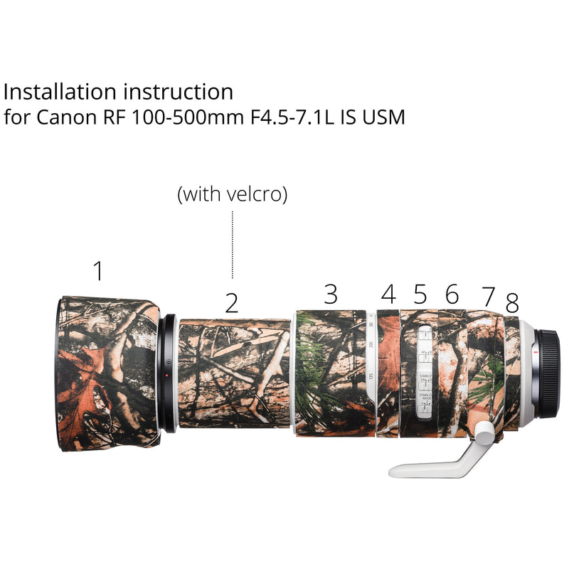 easyCover Cover for Canon RF 100-500mm f/4.5-7.1L IS USM Lens (Brown Camo)