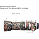 easyCover Cover for Canon RF 100-500mm f/4.5-7.1L IS USM Lens (Green Camo)