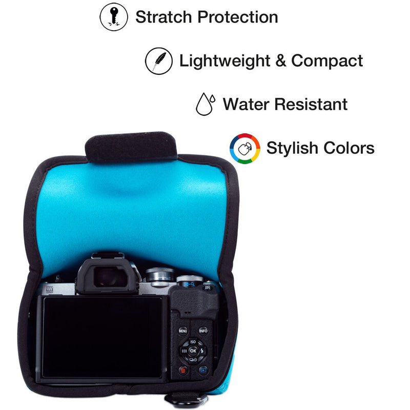 MegaGear Ultralight Neoprene Case for Olympus OM-D E-M10 Mark IV (Blue)