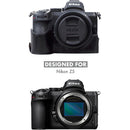 MegaGear Ever Ready Genuine Leather Camera Half Case for Nikon Z 5 (Black)