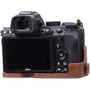 MegaGear Ever Ready Genuine Leather Camera Half Case for Nikon Z 5 (Brown)