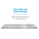 Macally Ultra-Slim USB Wired Keyboard with 2 USB Ports (Mac)