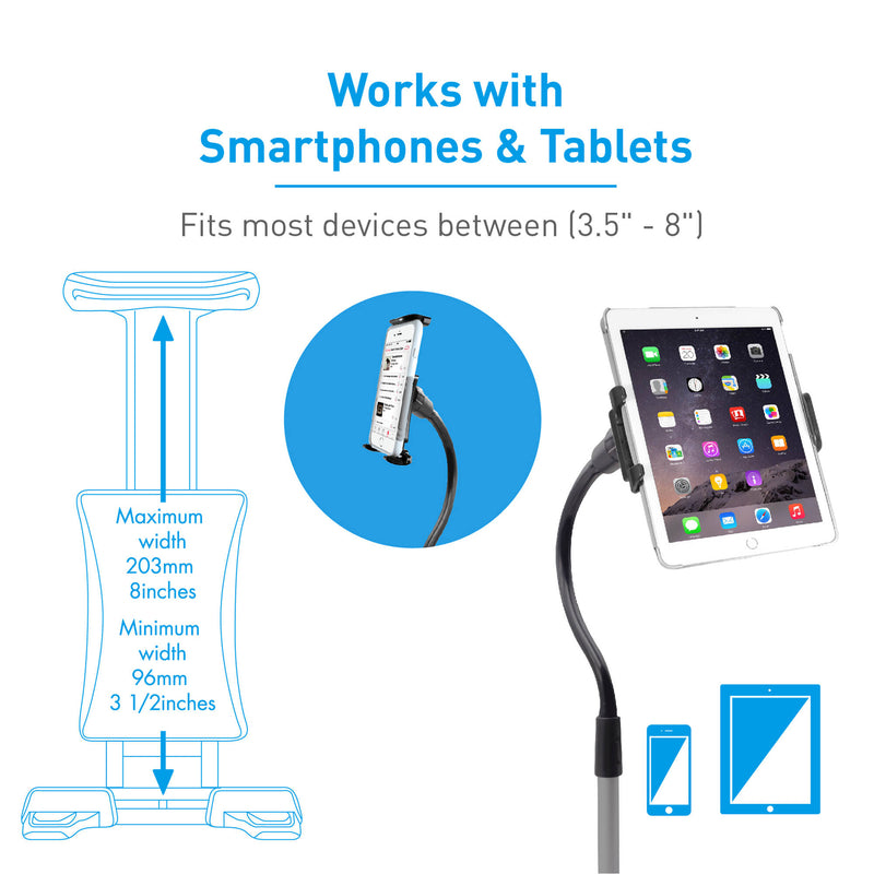 Macally Car/Truck Seat Rail Floor Mount for Tablet and Phone