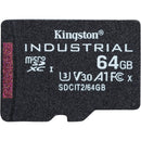 Kingston 64GB Industrial UHS-I microSDXC Memory Card with SD Adapter