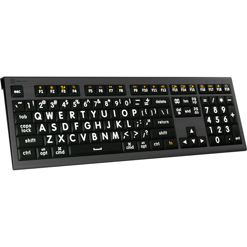 Logickeyboard ASTRA 2 Large-Print White-on-Black Wired Keyboard (Mac, US English)